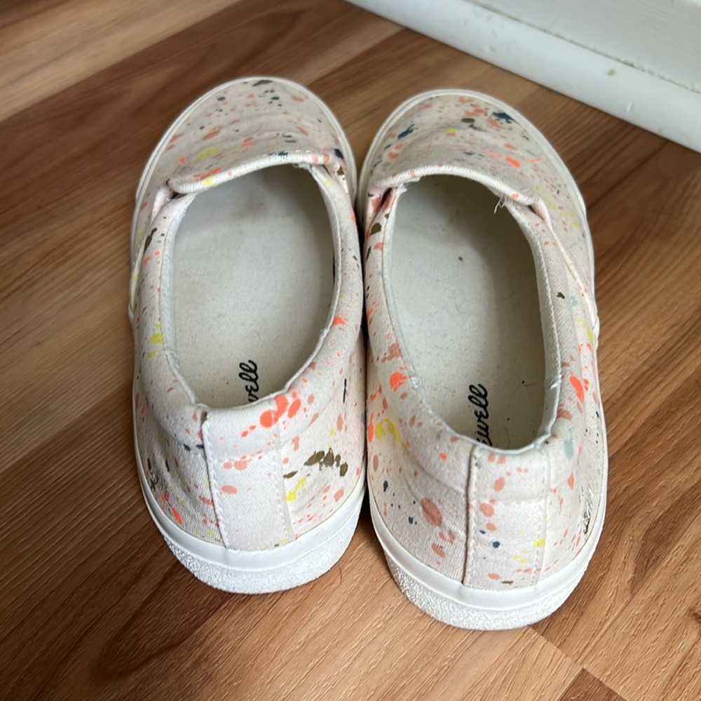 Madewell Womens Sidewalk Slip-On Sneakers in Paint Spattered Recycled Canvas - Picture 5 of 10